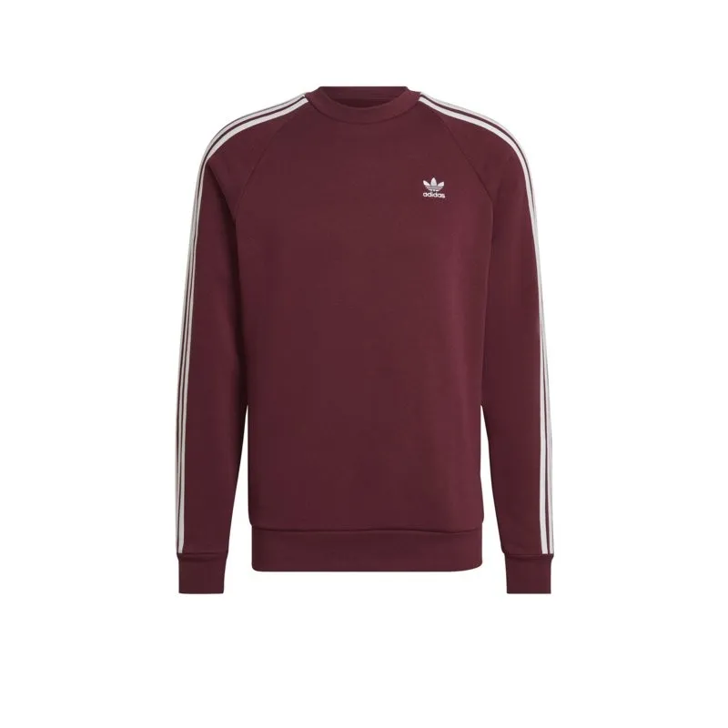 ADIDAS FELPA ORIGINAL UOMO 3-STRIPES CREW  COLORE BORDEAUX