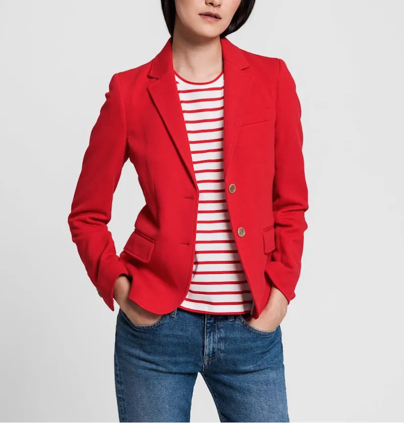 Blazer Gant donna in piqué di jersey 4770073