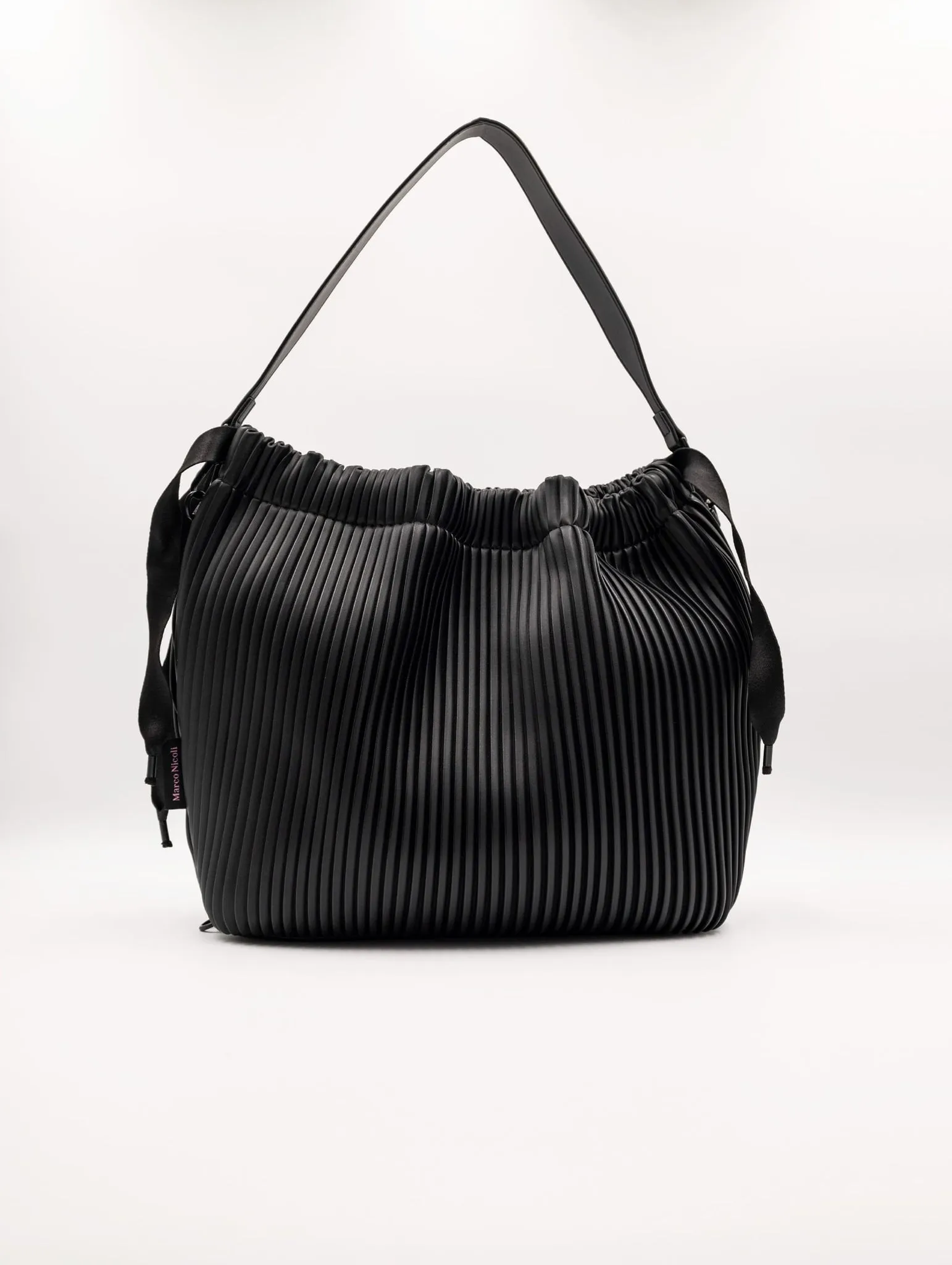 Borsa Zaino Fri-Yay in Eco Pelle Plissè Nero