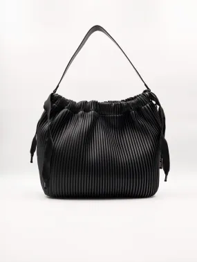 Borsa Zaino Fri-Yay in Eco Pelle Plissè Nero