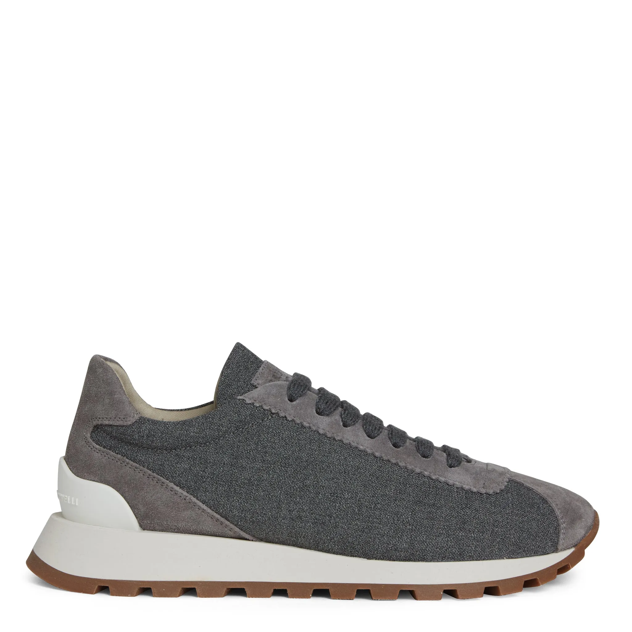 BRUNELLO CUCINELLI  Sneakers in tessuto grigie