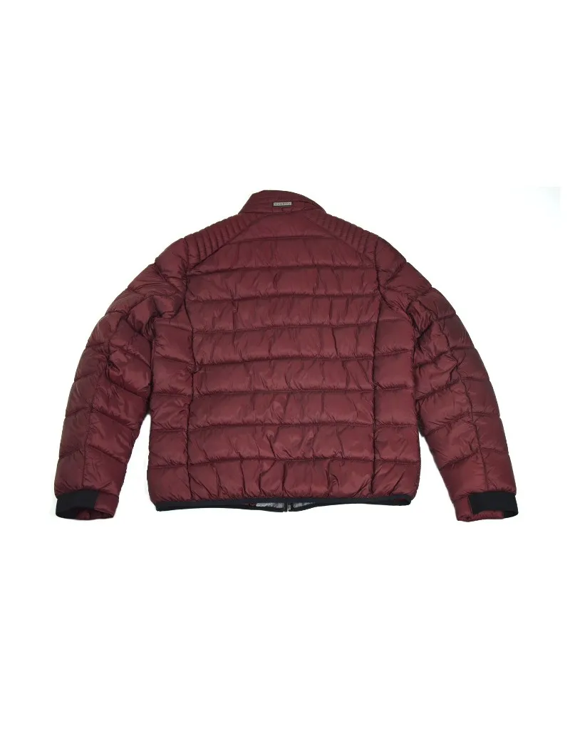 BUGATTI giubbino uomo corto invernale stile piumino rosso bordeaux