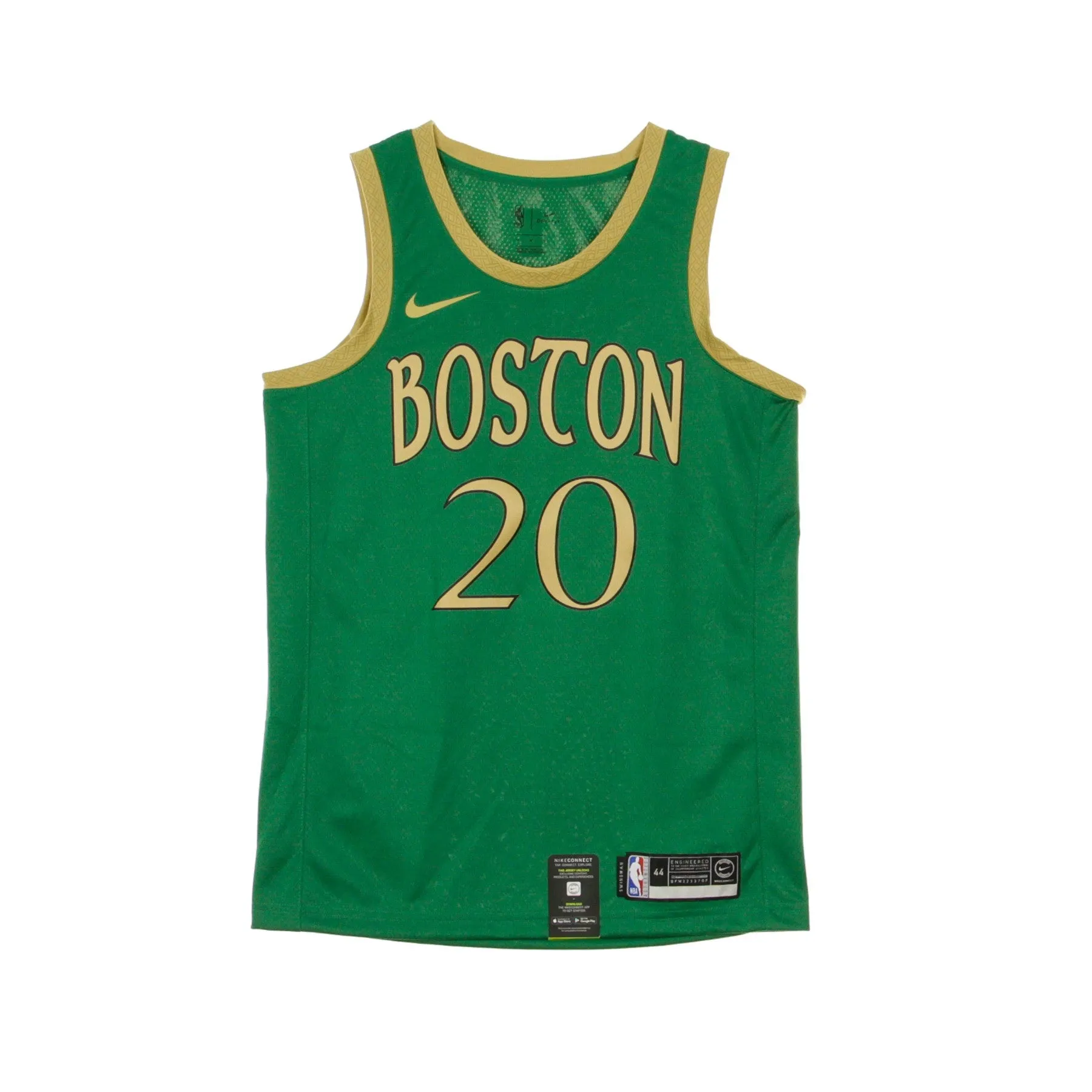 Canotta Basket Uomo Nba Swingman Jersey City Edition No 20 Gordon Hayward Boscel Clover/club Gold