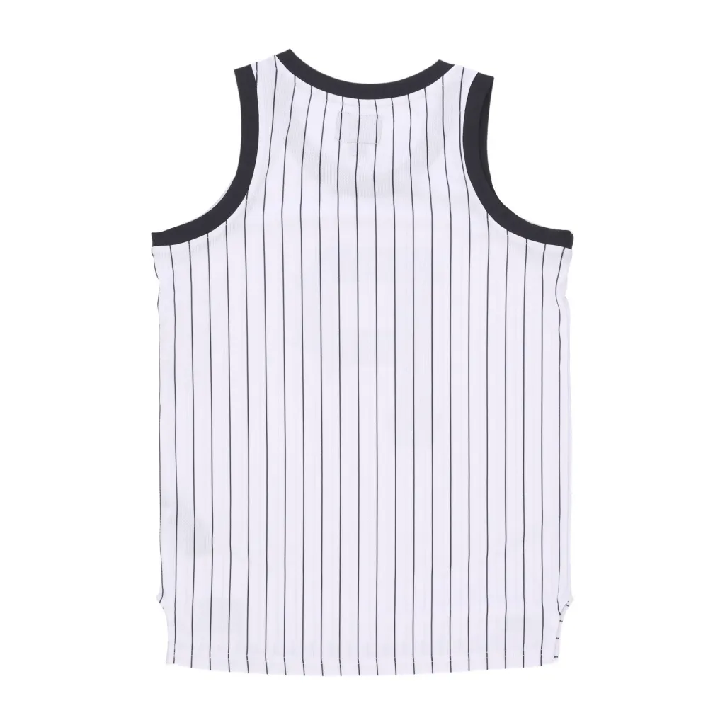 canotta tipo basket uomo mlb pinstriped grafton jersey pitpir WHITE WASH