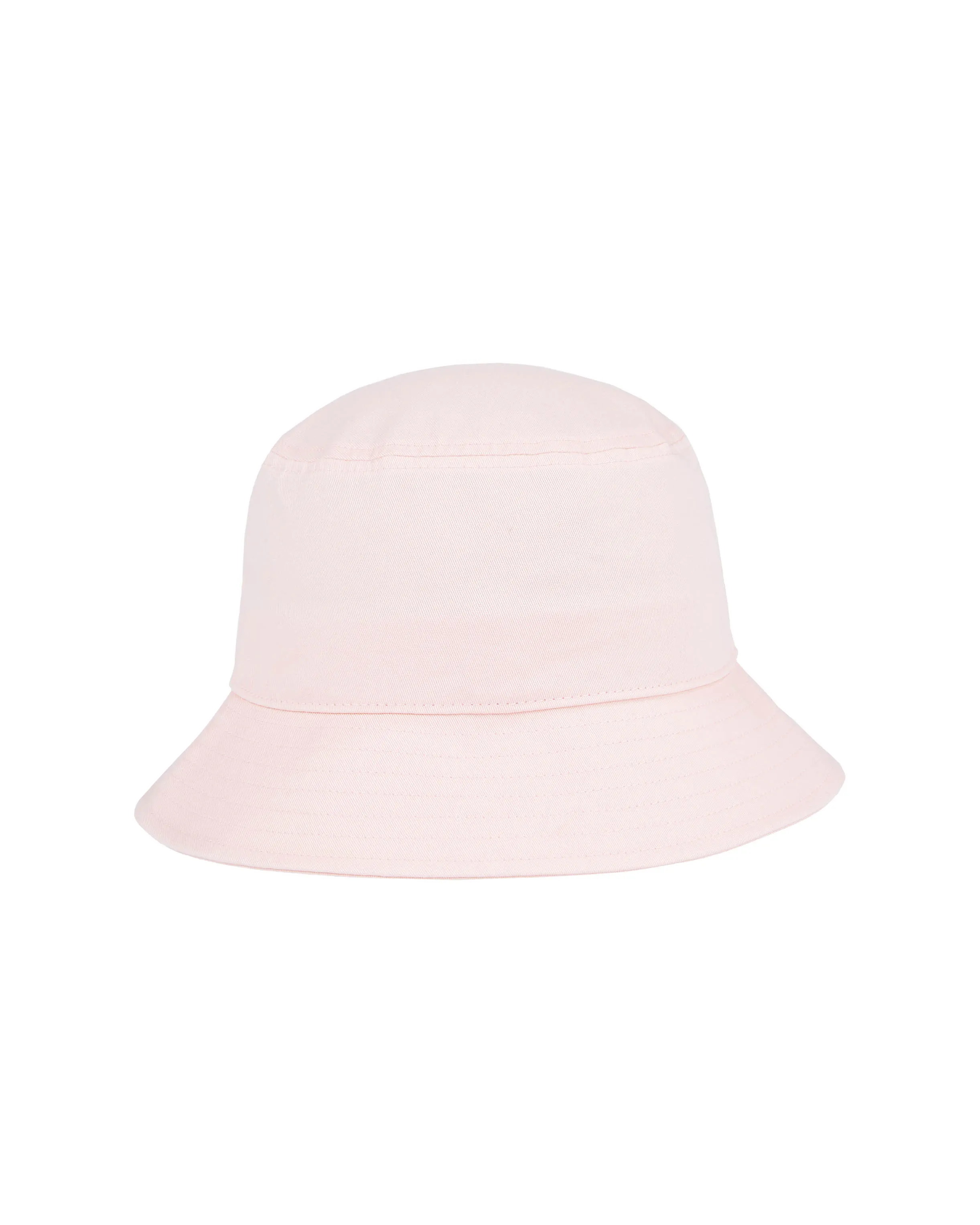 Cappello a pescatore in cotone rosa con bandiera logo ricamata