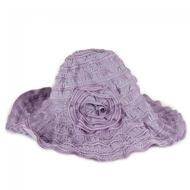 Cappello estivo donna lilla morbido