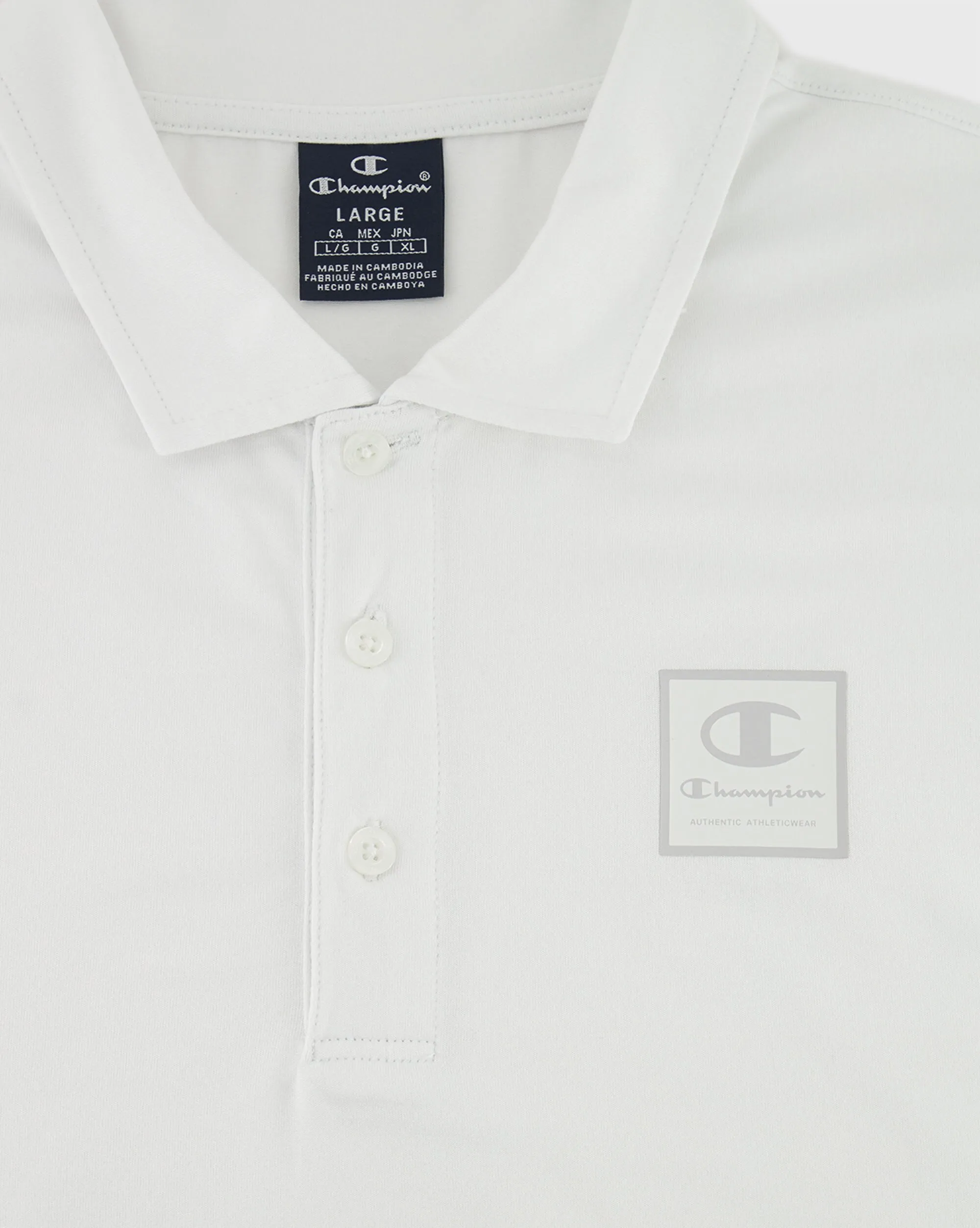 Champion Polo Confort Fit In Jersey Bianco Uomo