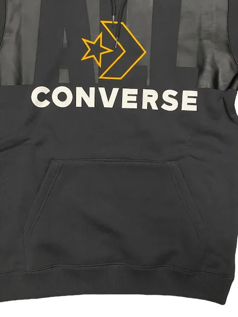 Converse felpa da uomo con cappuccio e taschea marsupio All Star Hoodie 360gr 10024991 A01 032 black