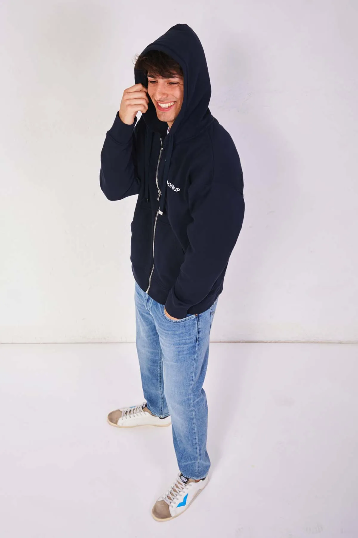 DONDUP felpa con zip e cappuccio