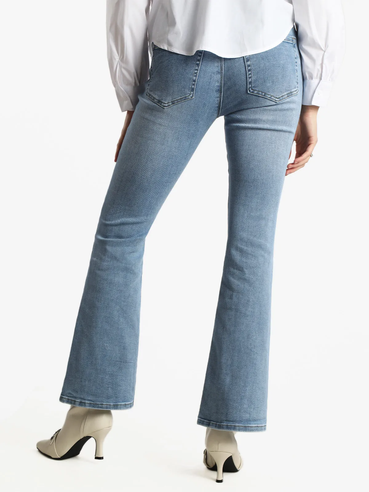 Eilous Jeans Jean femme évasé effet amincissant pus-up