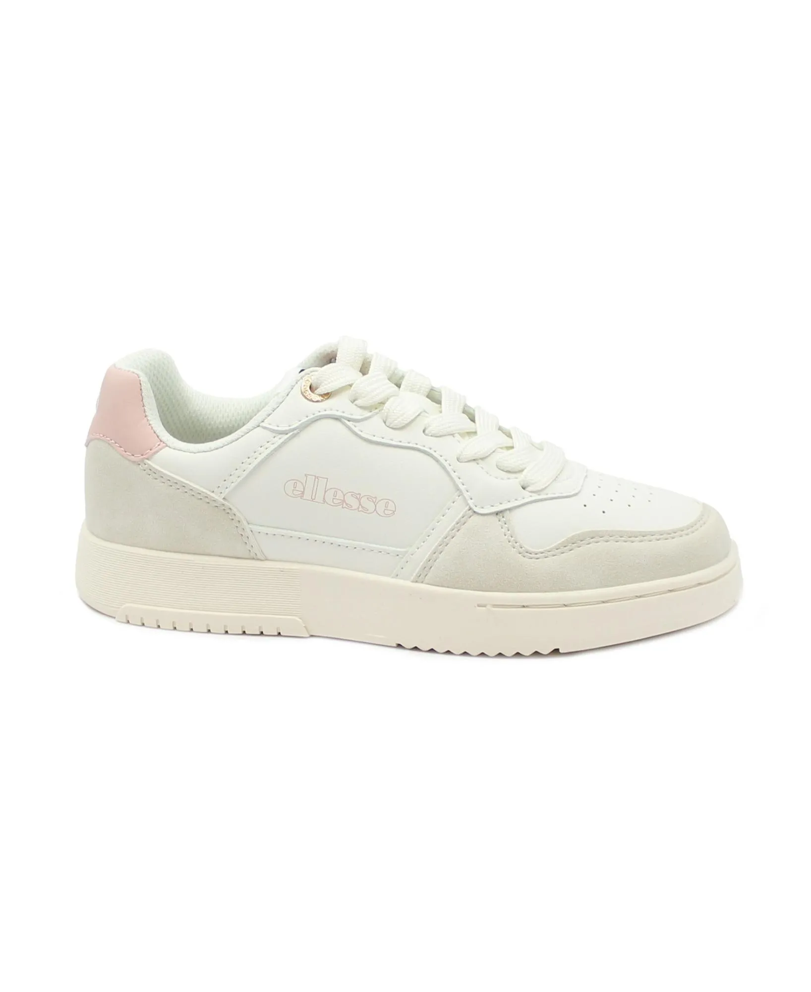 ELLESSE EDDY white lamb bianco rosa scarpe donna sneakers lacci