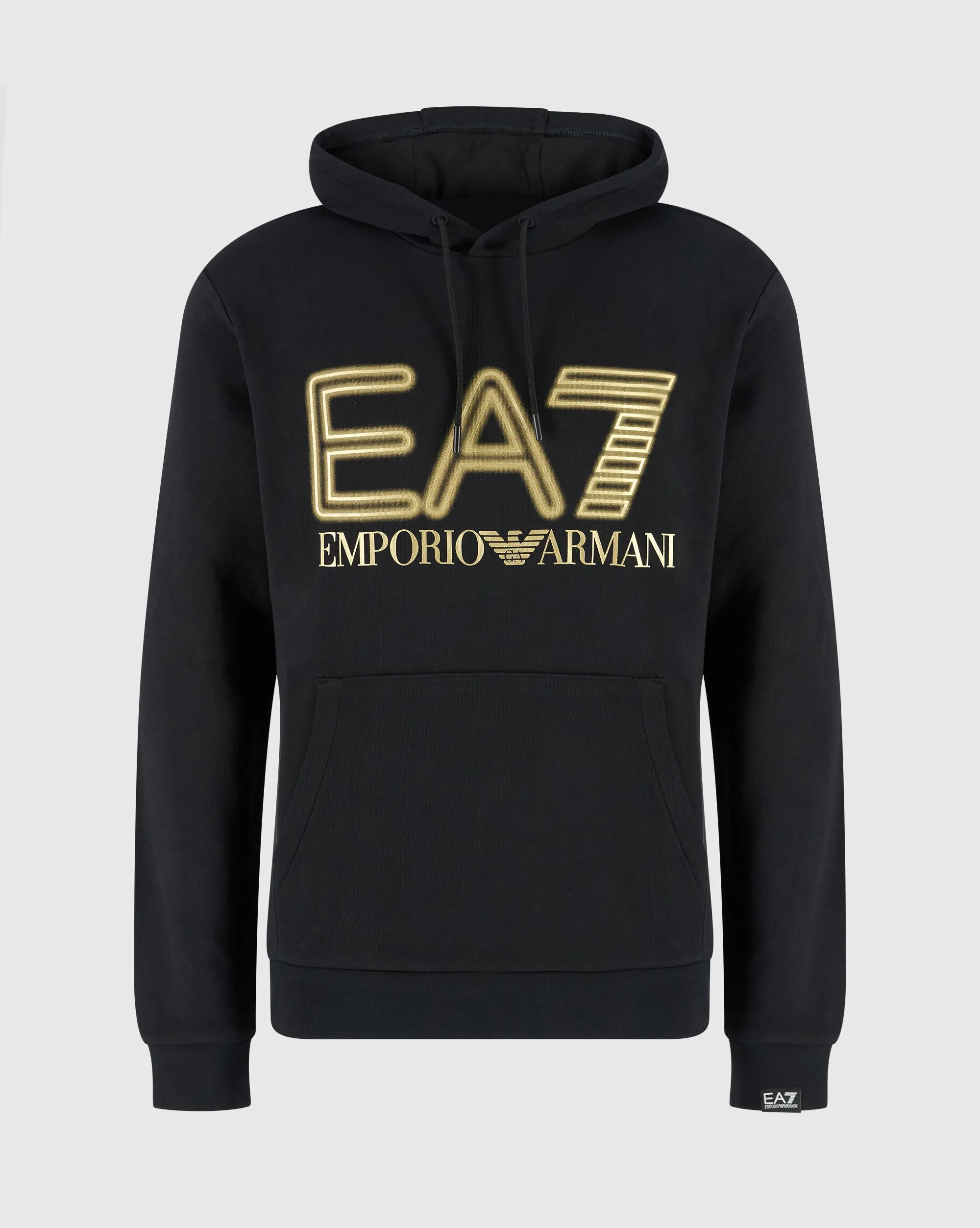 Emporio Armani EA7 Felpa con cappuccio Logo Series in cotone Nero Uomo