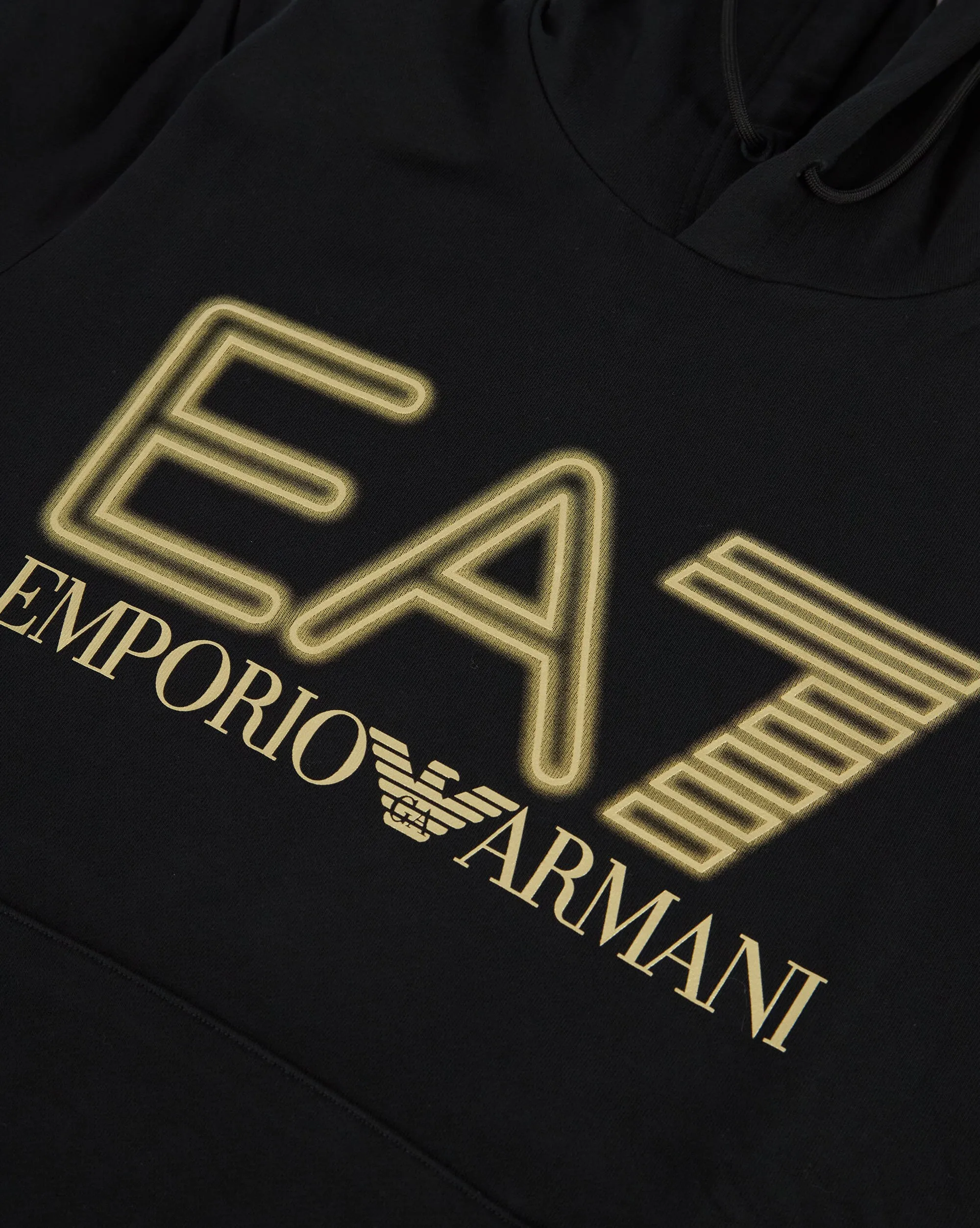 Emporio Armani EA7 Felpa con cappuccio Logo Series in cotone Nero Uomo