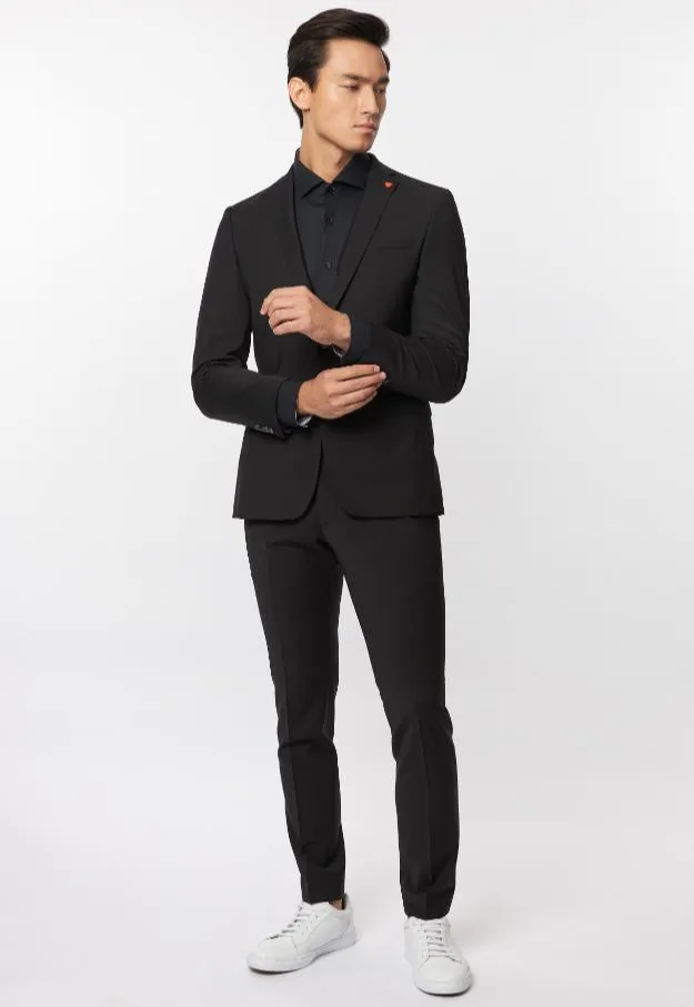 Extra slim fit roy robson dress in bi-stretch wool