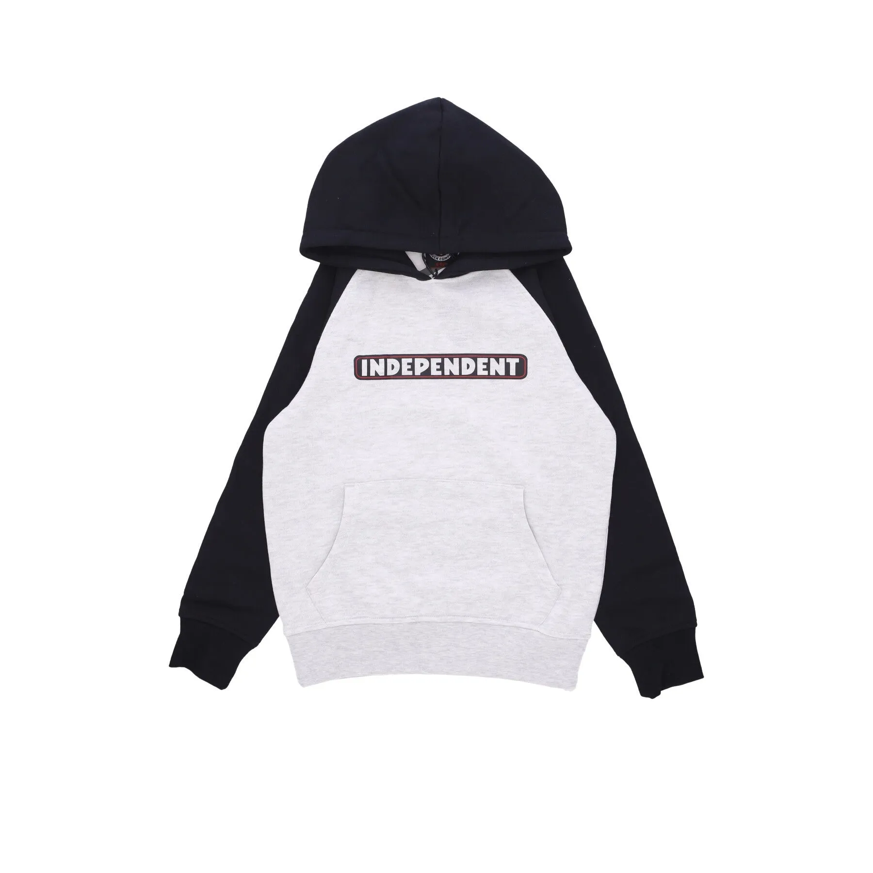Felpa Cappuccio Ragazzo Bar Hoodie Black/heather Grey