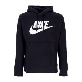 Felpa Cappuccio Uomo Club Hoodie Pullover Gx Black/black/white