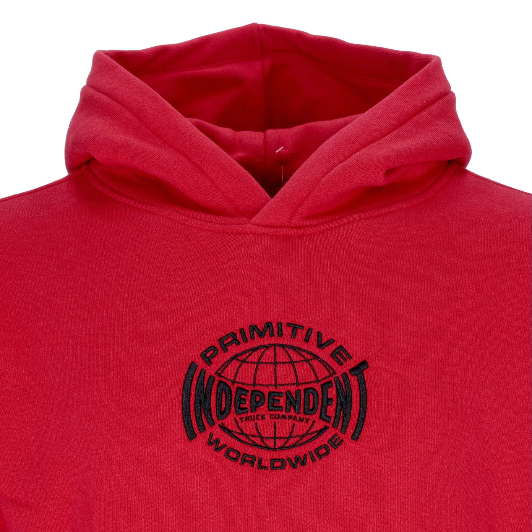Felpa Cappuccio Uomo Global Hood X Independent Red
