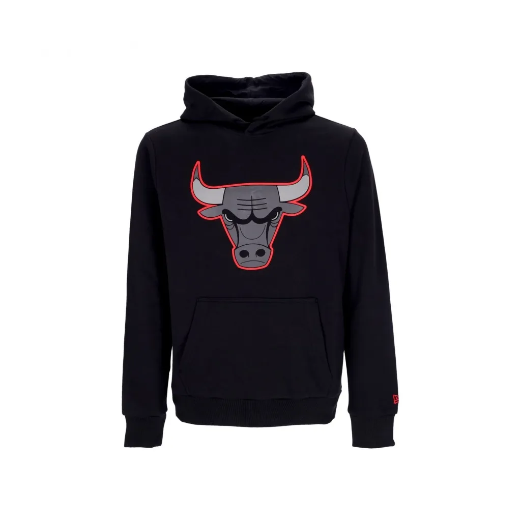 felpa cappuccio uomo nba outline logo po hoodie chibul BLACK/FRONT DOOR RED