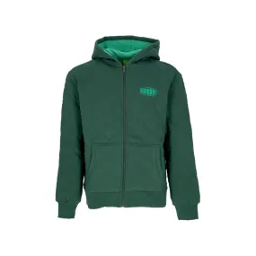 felpa cappuccio zip uomo workman quilted full zip FOREST GREEN