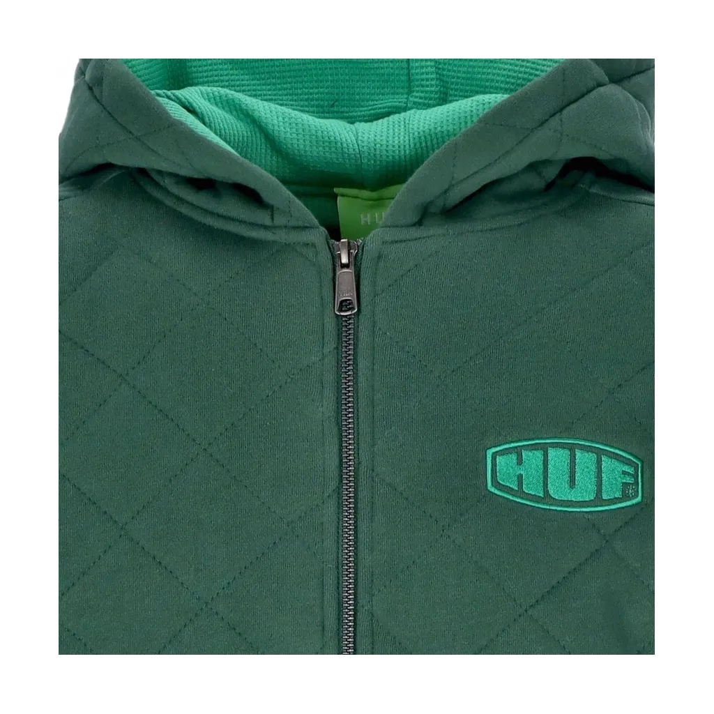 felpa cappuccio zip uomo workman quilted full zip FOREST GREEN