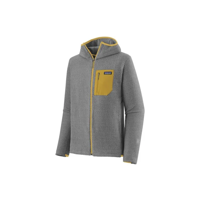 Felpa con cappuccio con zip integrale PATAGONIA R1 Air Uomo (Salt Grey)