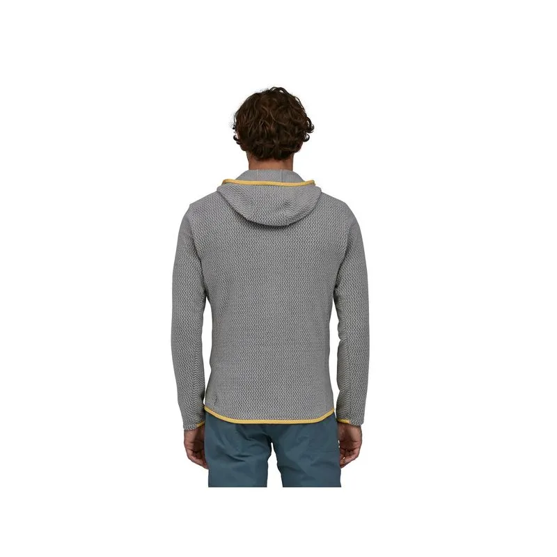 Felpa con cappuccio con zip integrale PATAGONIA R1 Air Uomo (Salt Grey)