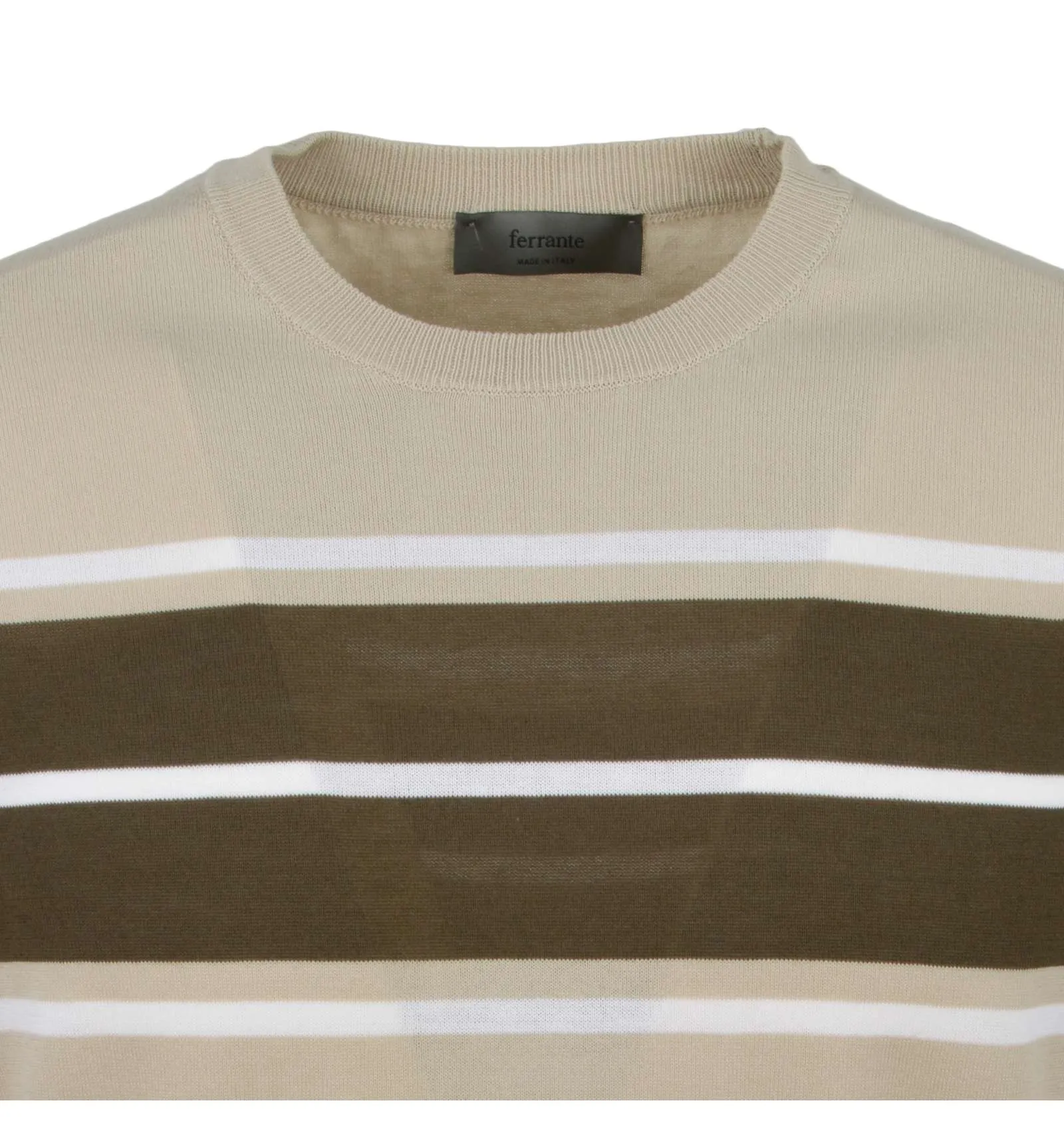 FERRANTE uomo maglia T-shirt tricot fascia beige marrone 51U29114 083