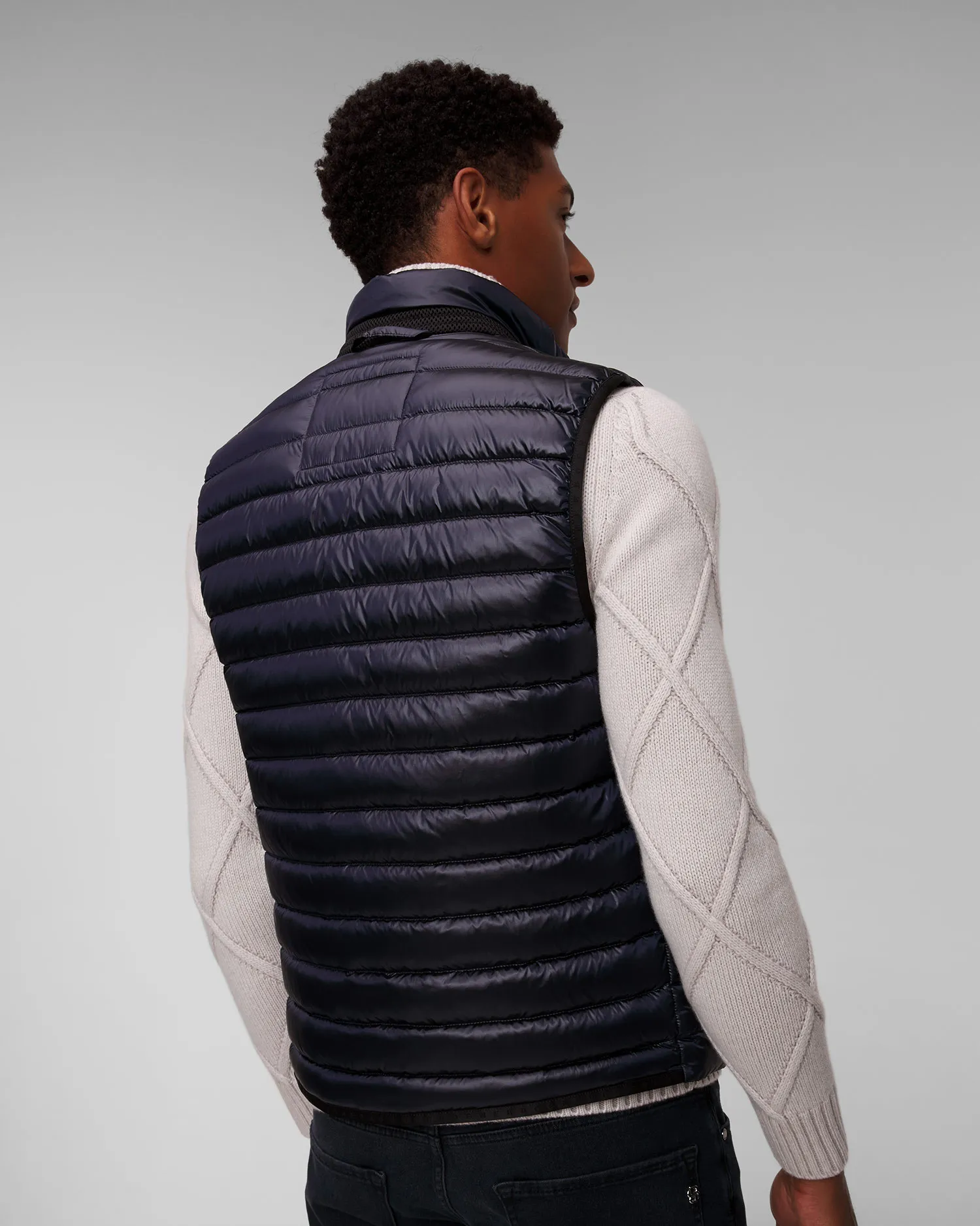 Gilet blu scuro con piumino da uomo BOGNER Lasse-D2 38486549-navy