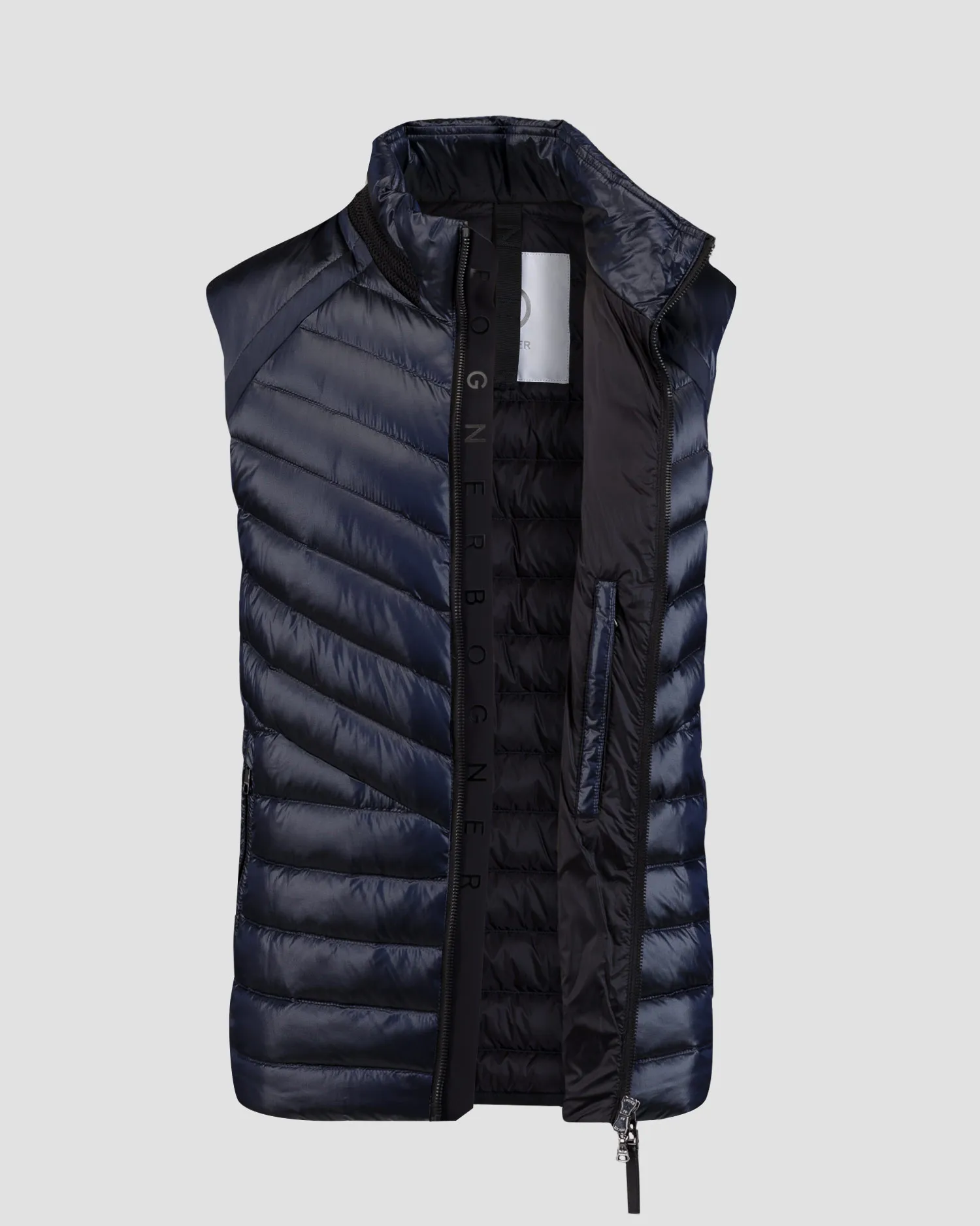 Gilet blu scuro con piumino da uomo BOGNER Lasse-D2 38486549-navy