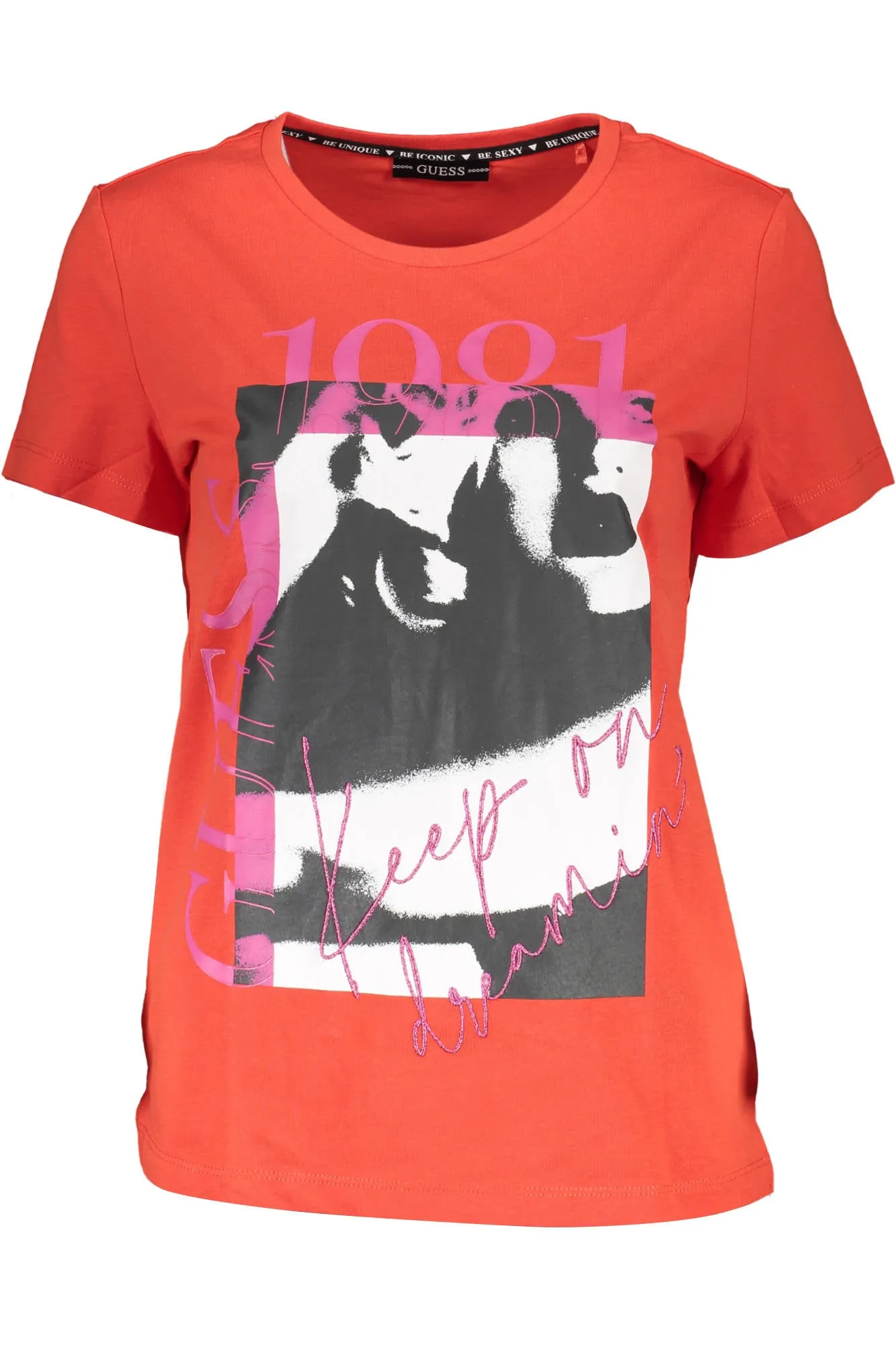 GUESS JEANS T-SHIRT MANICHE CORTE Donna