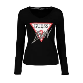      GUESS MAGLIA MANICA LUNGA LOGO ICON DONNA  