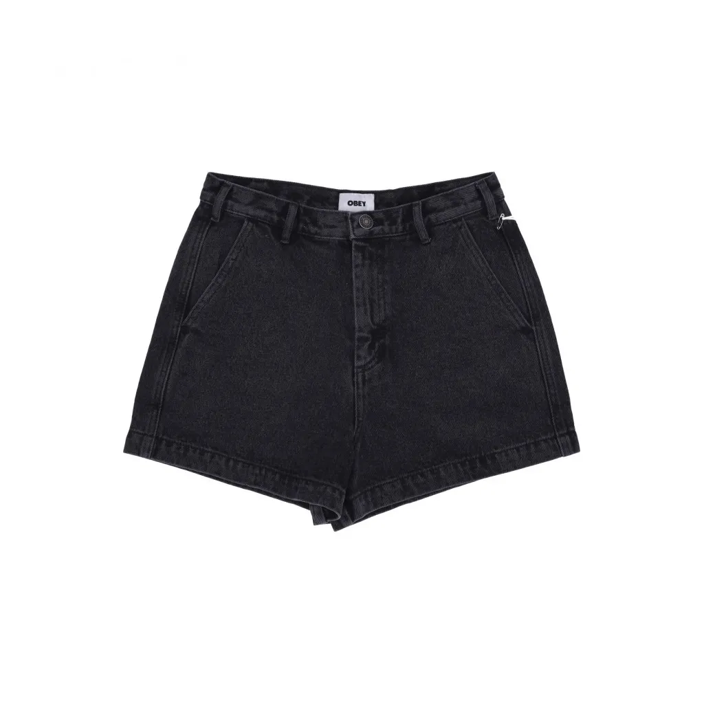 jeans corto donna baby lamb denim short DUSTY BLACK