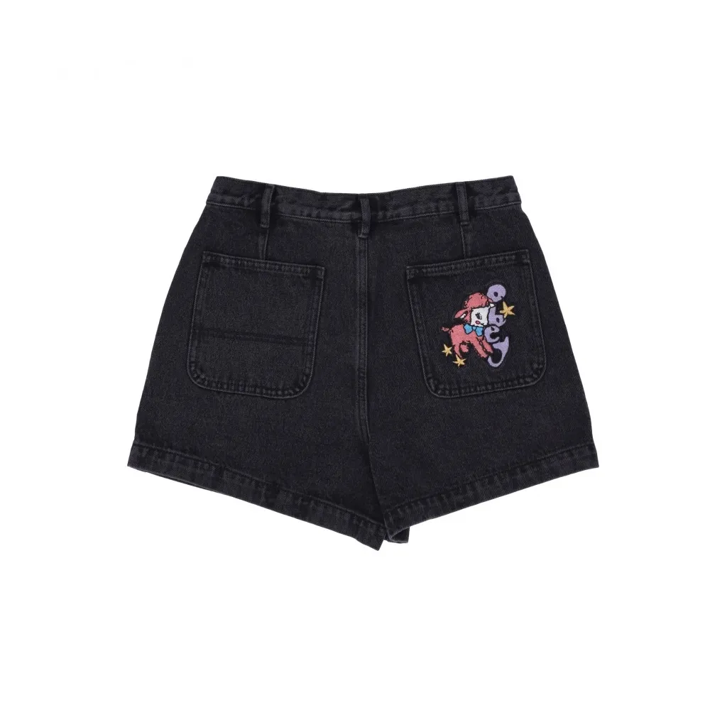 jeans corto donna baby lamb denim short DUSTY BLACK