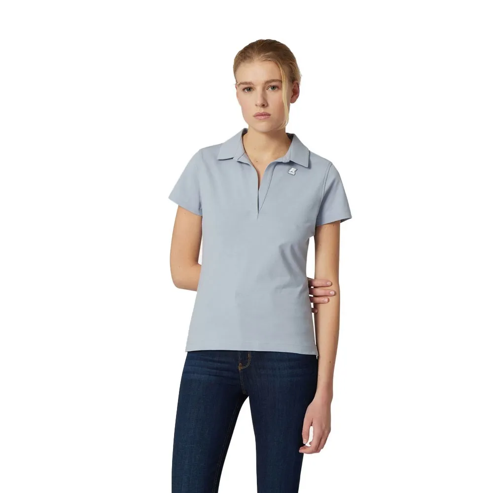 K-Way Polo Maglia Charlette Azzurro Donna