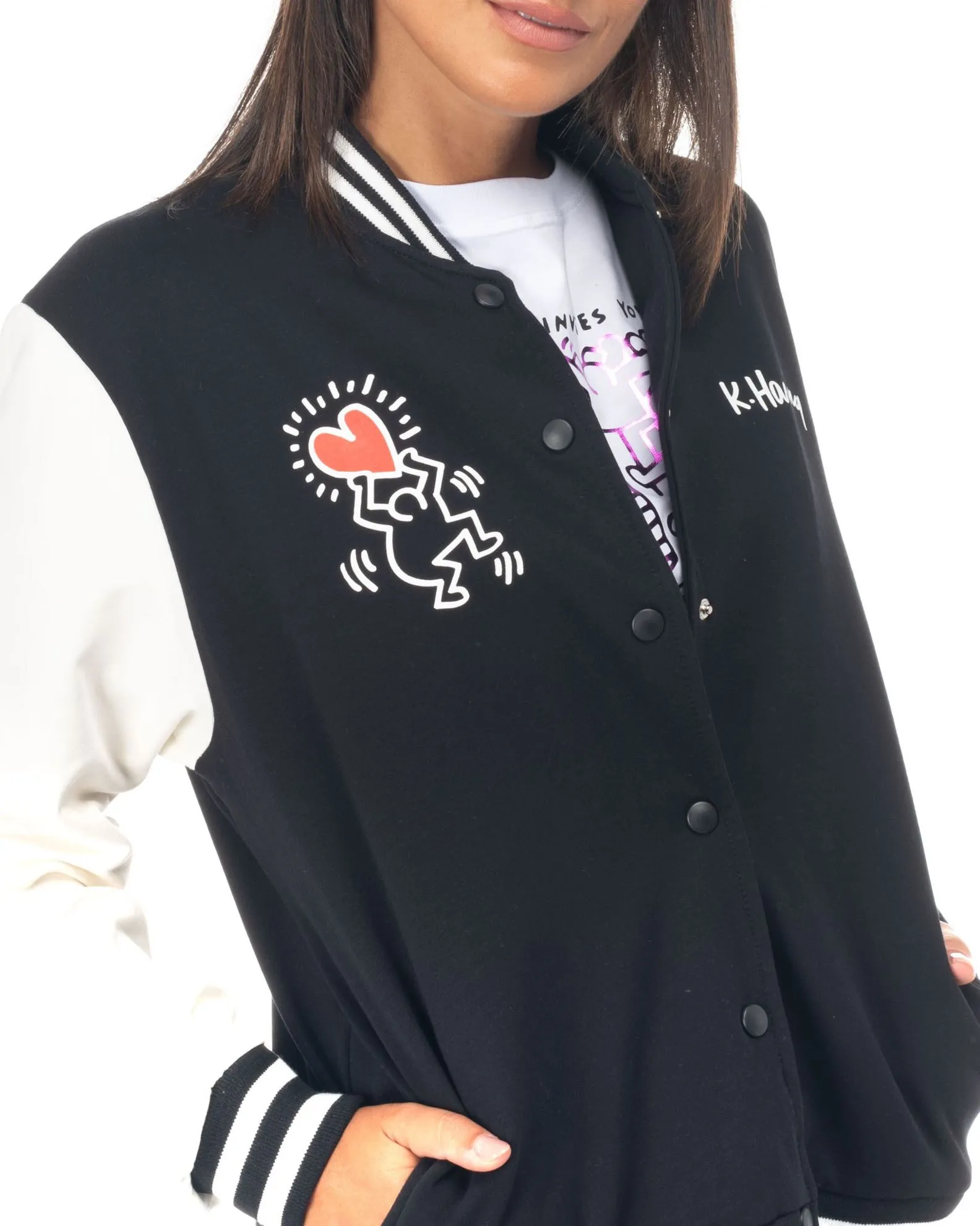 KEITH HARING - DONNA FELPA BOMBER COLLEGE                                            Previous productKEITH HARING - DONNA  FELPA