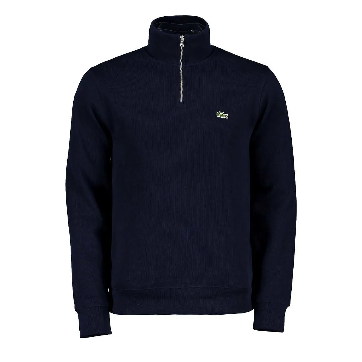      LACOSTE FELPA MEZZA ZIP IN INTERLOCK  