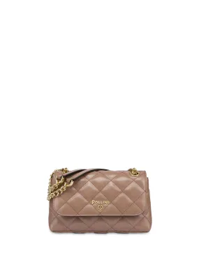     Linea Pollini Borsa A Spalla Matelassé Shiny Waltzer Night Nude