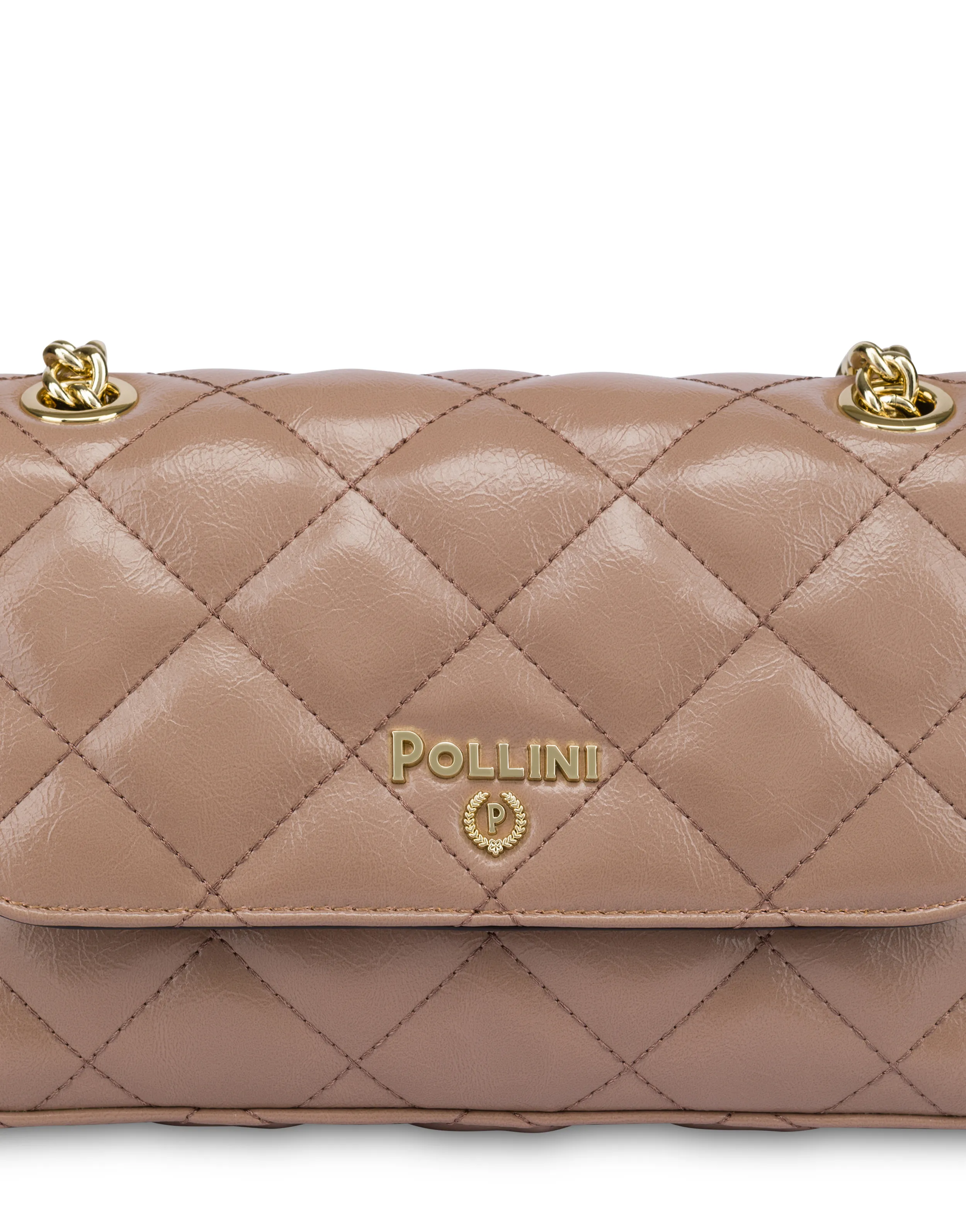     Linea Pollini Borsa A Spalla Matelassé Shiny Waltzer Night Nude