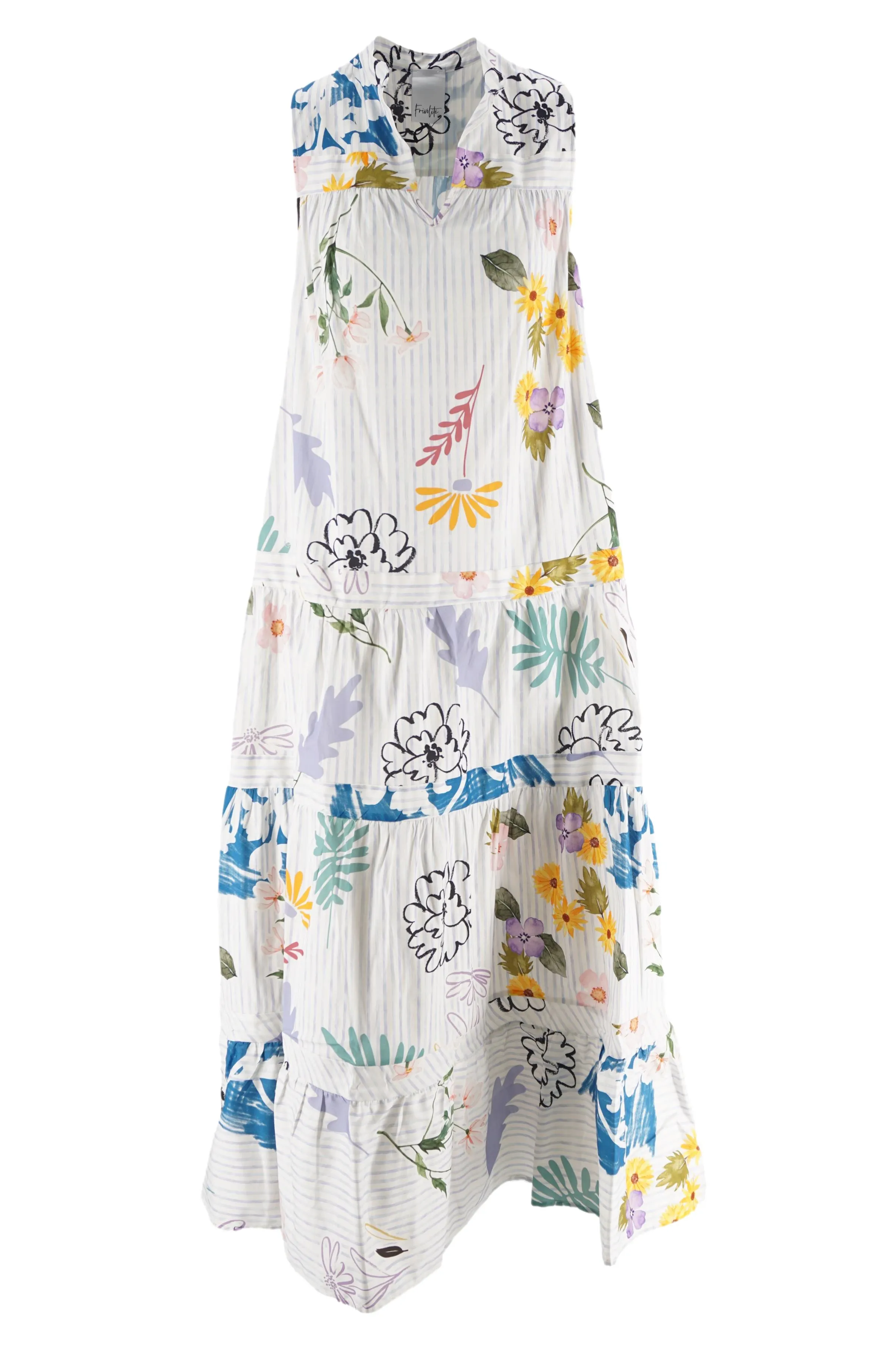 Long Dress in Cotton / White