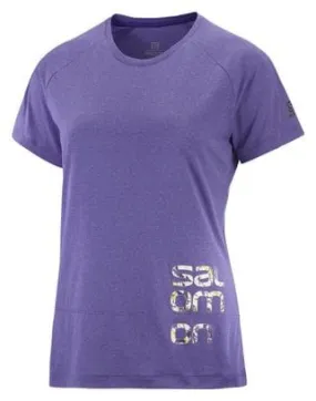 Maglia manica corta Salomon Cross Run Graphic Viola Donna