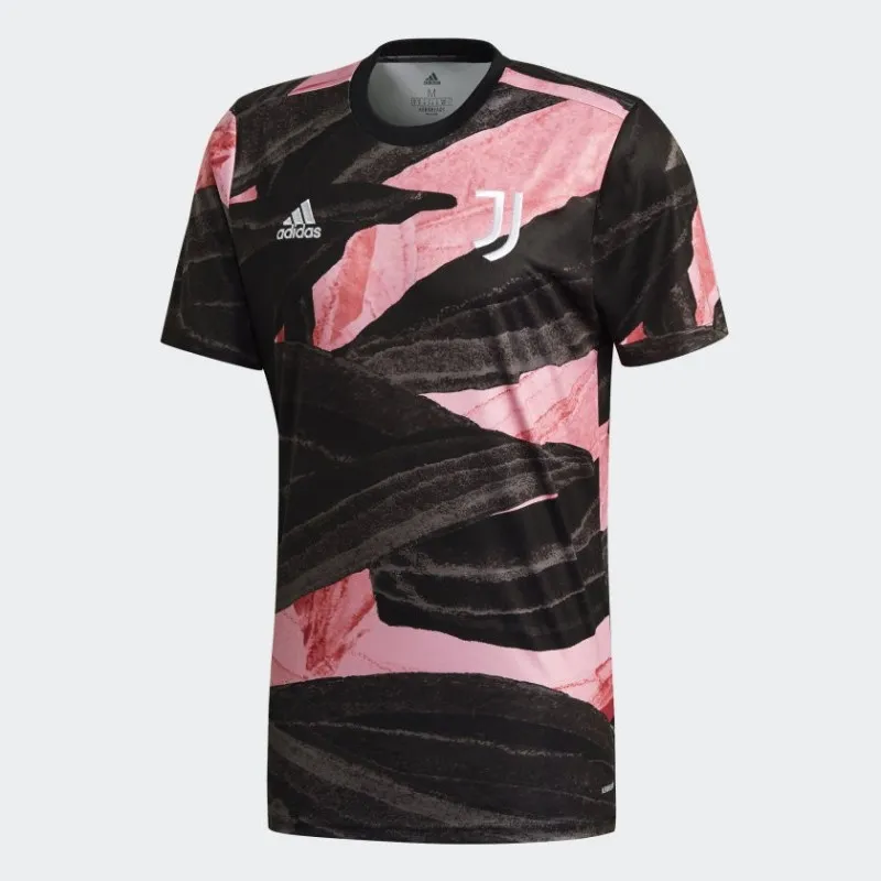 Maglia Pre-Match Juventus Nero-Rosa Adulto