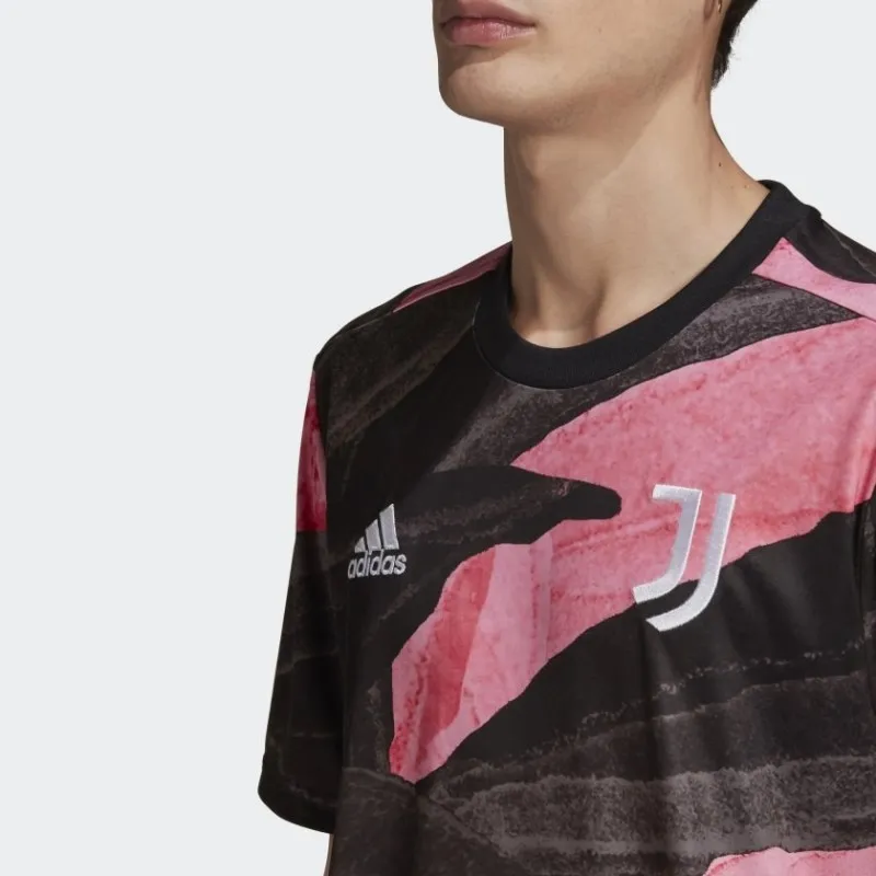 Maglia Pre-Match Juventus Nero-Rosa Adulto