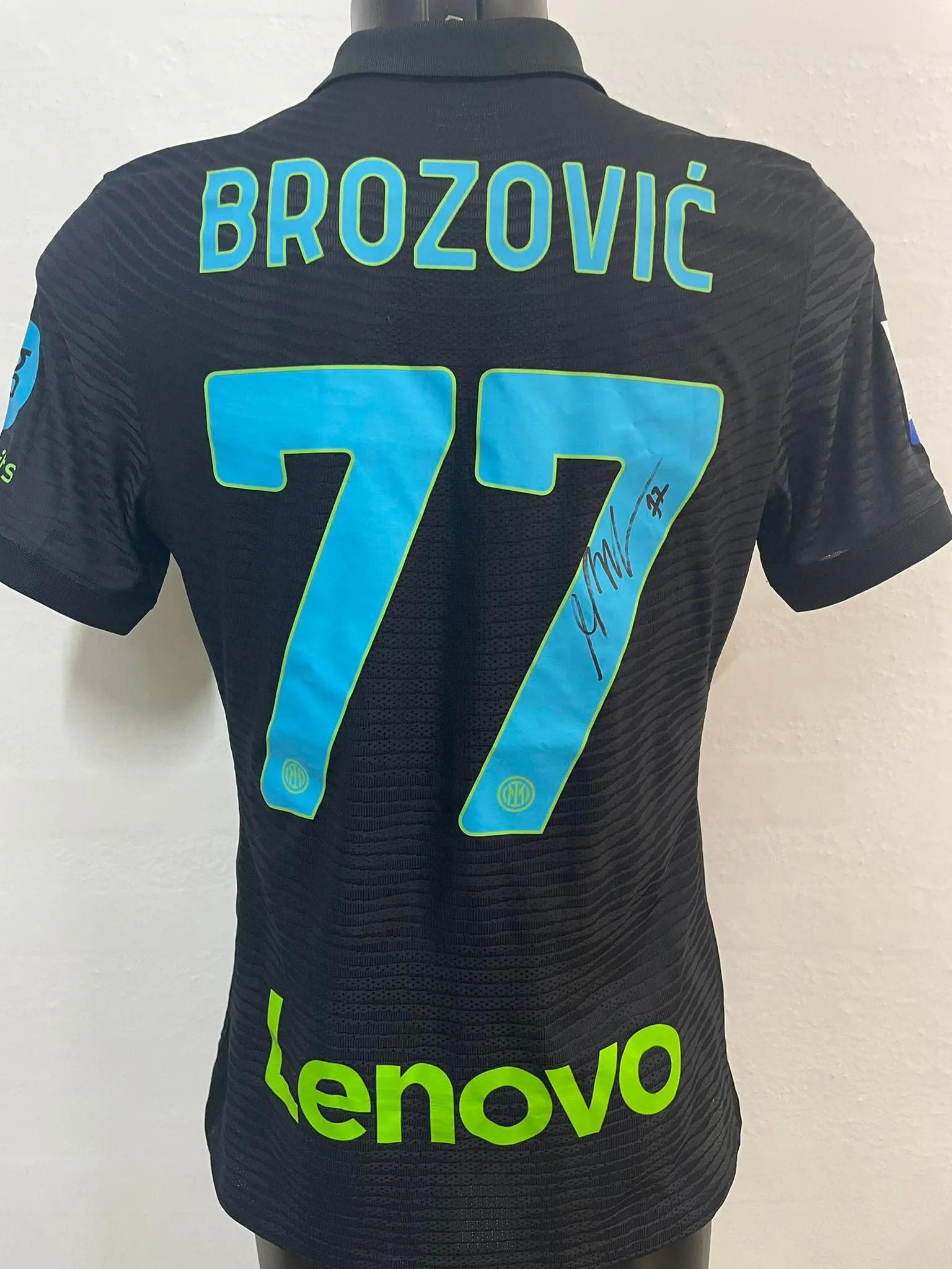 MAGLIA THIRD AUTHENTIC MATCH WORN UNWASHED BROZOVIC INTER VERONA SERIE A 9/04/2022