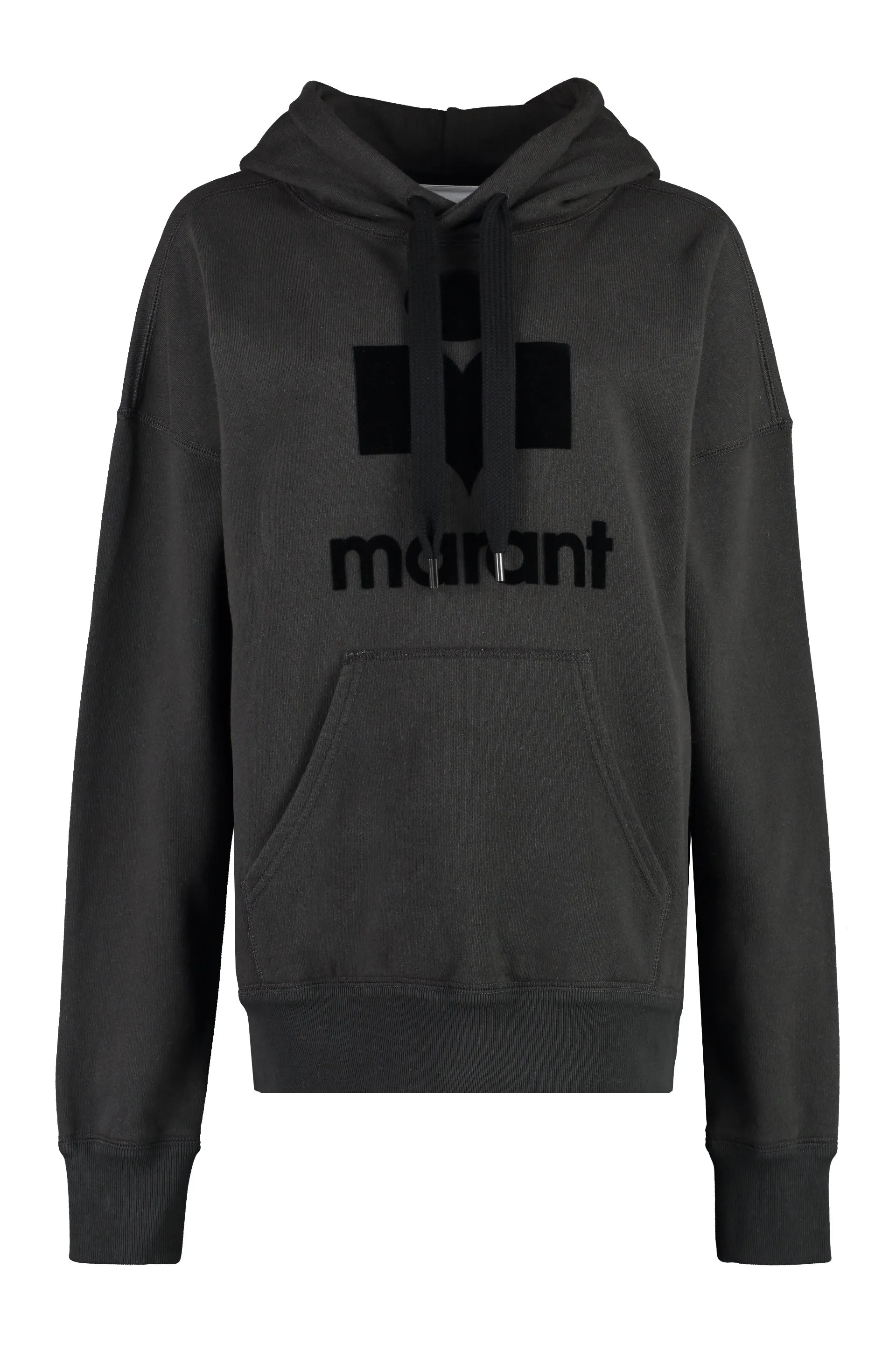 Marant étoile Felpa in cotone Mansel con cappuccio e logo