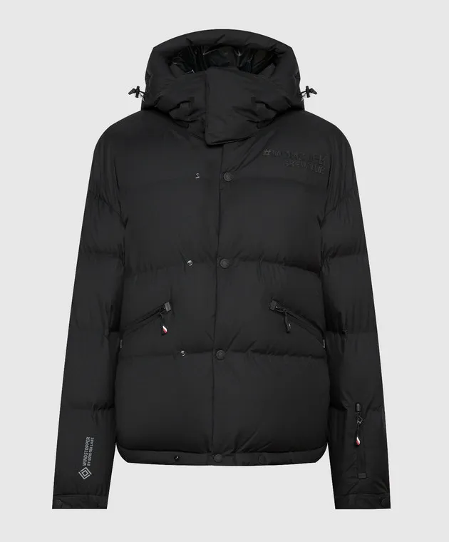 Moncler Grenoble Piumino Coraia nero con logo in rilievo 1A00020549FA