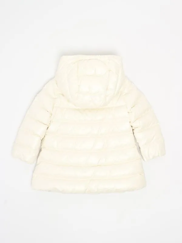 MONCLER  Piumino neonato Moncler Ibida lungo in piuma Panna