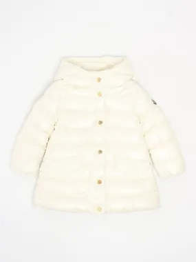 MONCLER  Piumino neonato Moncler Ibida lungo in piuma Panna