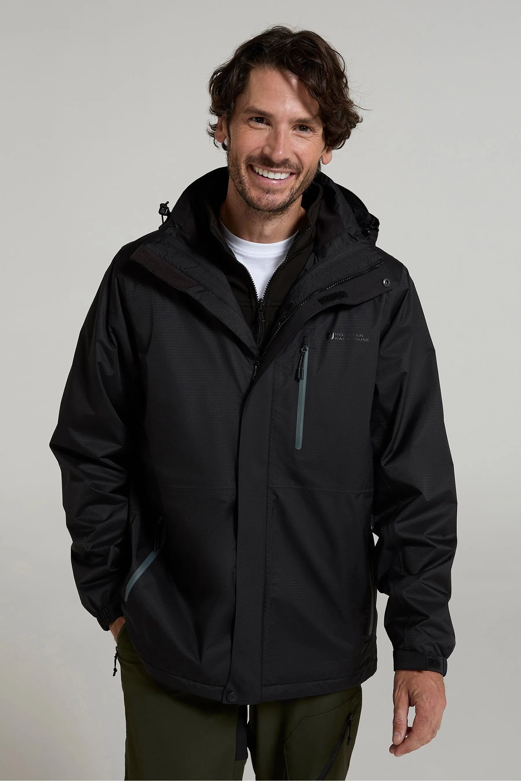 Mountain Warehouse Bracken Extreme Mens Waterproof 3-In-1 Jacket    
