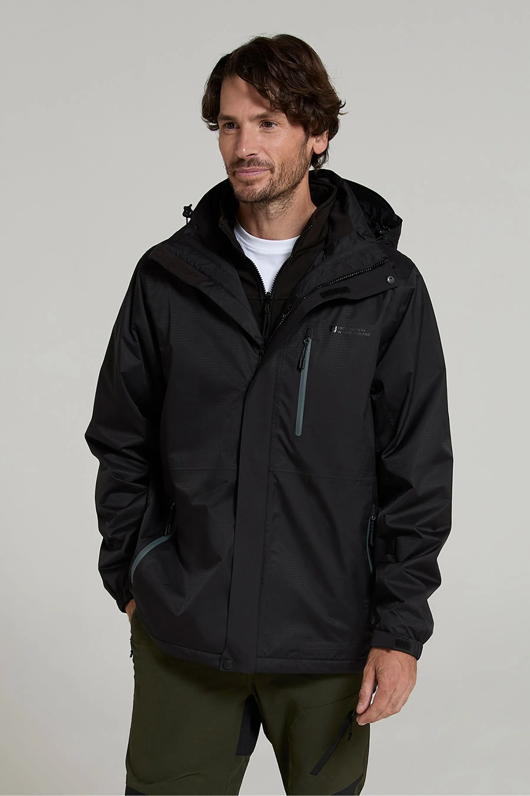 Mountain Warehouse Bracken Extreme Mens Waterproof 3-In-1 Jacket    