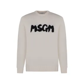 MSGM maglia con intarsio logo